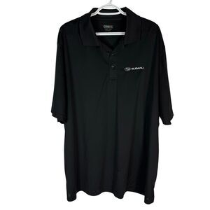 Subaru Polo Shirt Black 3XL Short Sleeve Embroidered Logo Work Dealer Uniform